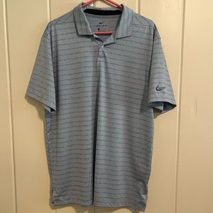 Large Blue striped Nike Golf Polo.